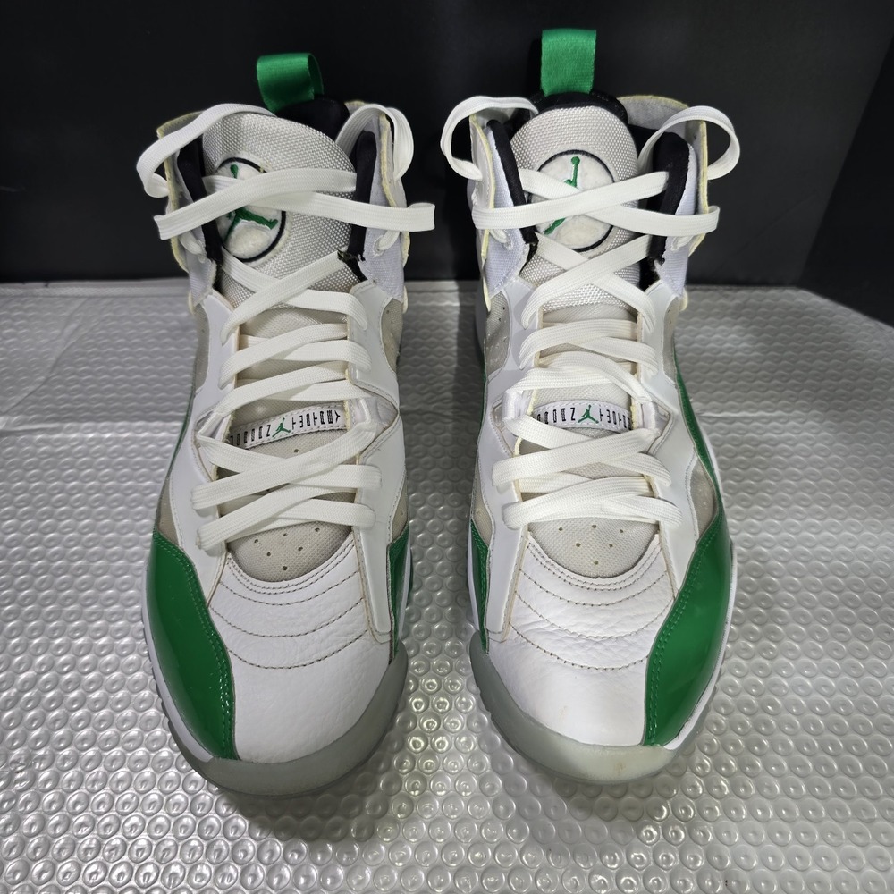 Jordan Jumpman Two Trey Mid Top Lace Up White Lucky Green DO1925-130 2023 SZ13